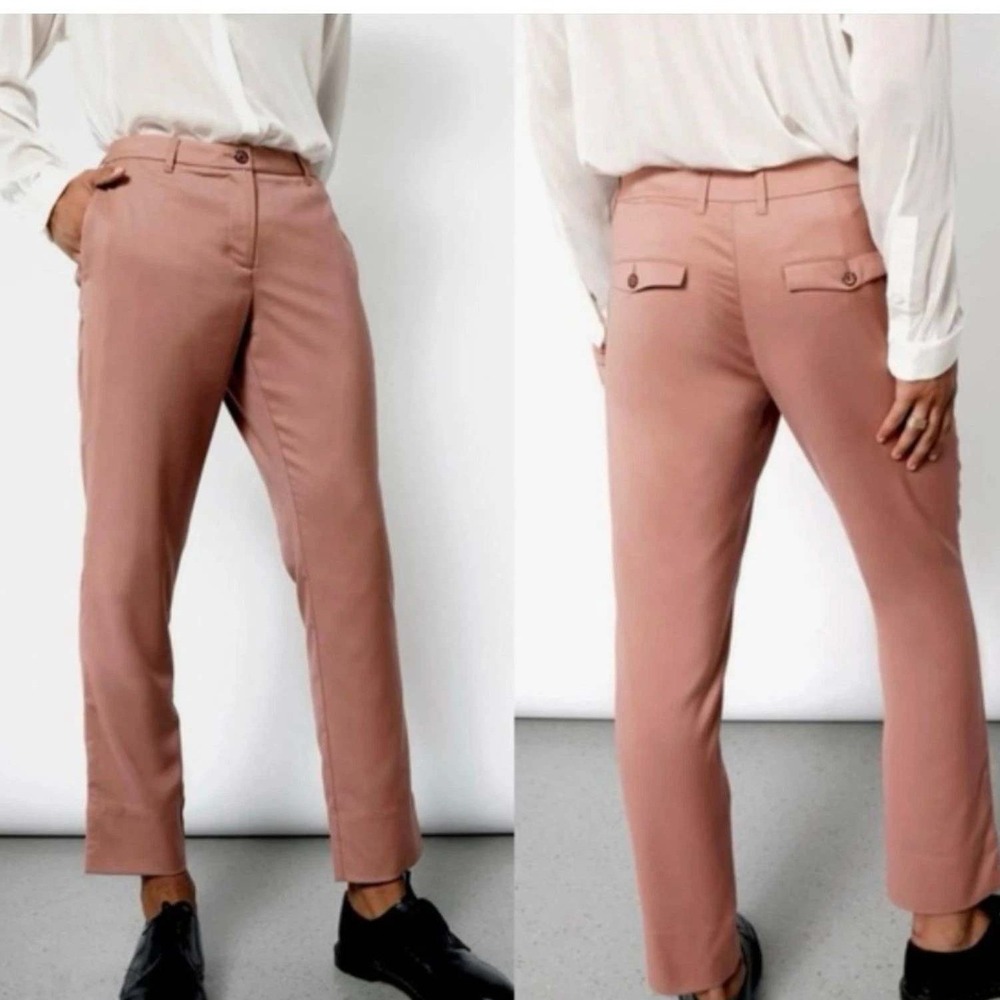 Wildfang Empower Trouser Dusty Rose Brown Straight Leg Pants Size 6‎ NWT w/ Mark